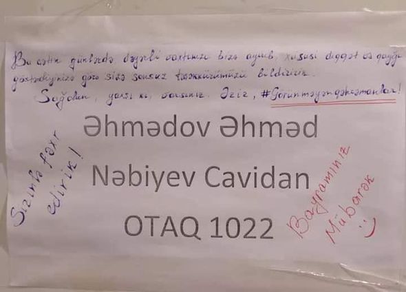 Karantindəki tələbələrimizdən təsirli addım - FOTO 