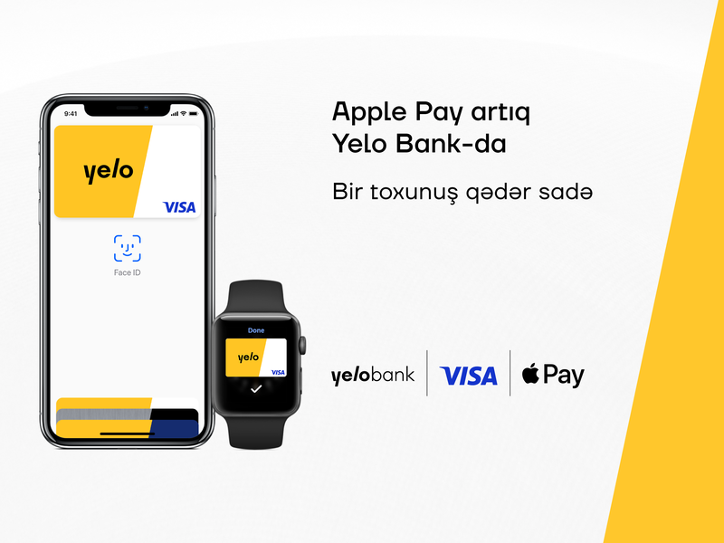 Apple Pay artıq Yelo Bank-da