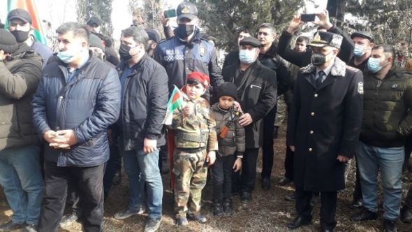 Murovdağ döyüşlərində itkin düşən şəhidimiz Kürdəmirdə dəfn olundu - FOTO