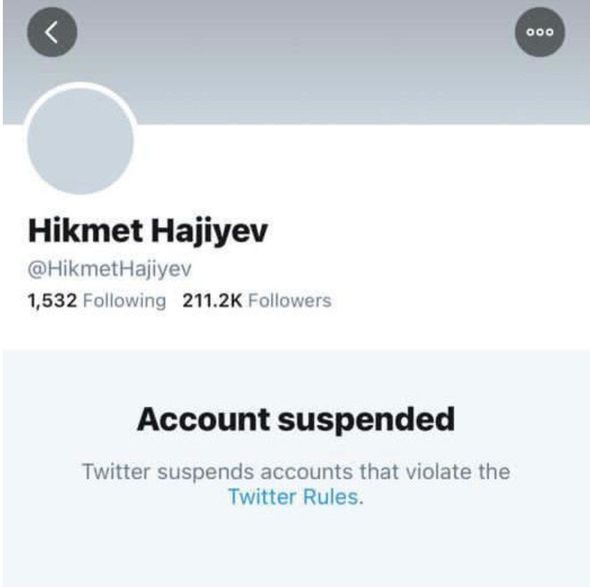 Hikmət Hacıyevin "Twitter" hesabı bərpa edildi - YENİLƏNİB + FOTO