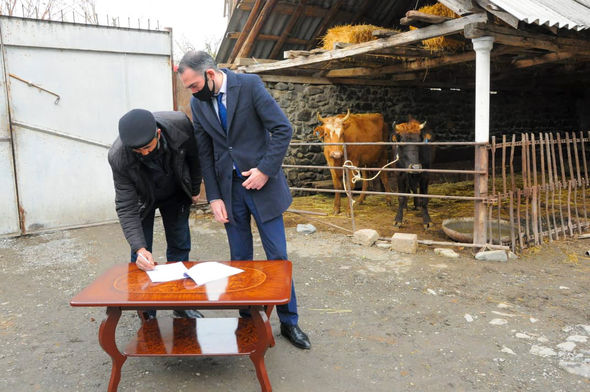 Oğuz və Qəbələdə şəhid ailələri və qazilər üçün təsərrüfatlar yaradıldı - FOTO