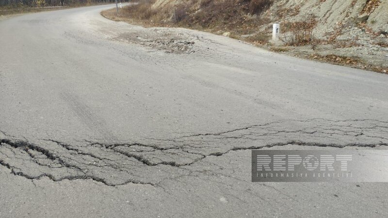 Azərbaycanda yol ÇÖKDÜ - FOTO