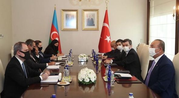 Ceyhun Bayramov Mövlud Çavuşoğlu ilə görüşüb - FOTO