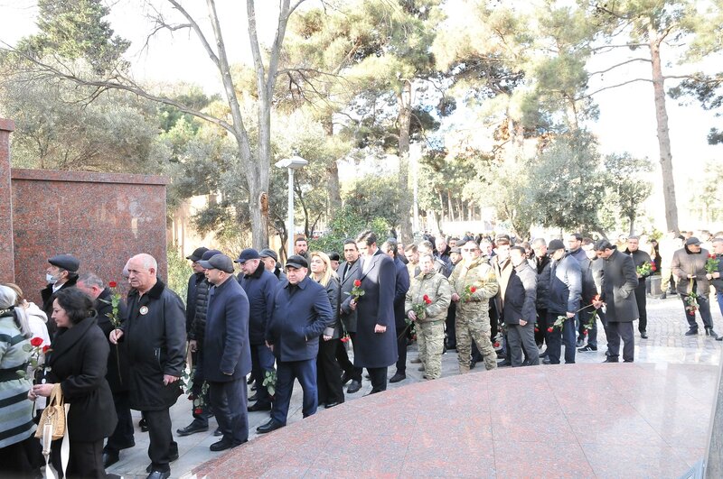 Abşeron rayonunda 20 Yanvar şəhidlərinin xatirəsi anılıb - FOTOLAR