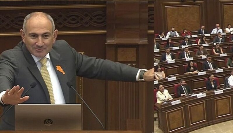 Paşinyan bunu deyəndə deputatlar masanı döyməyə başladılar