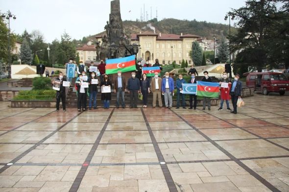 Kastamonu Universitetində təhsil alan azərbaycanlı gənclərdən Azərbaycan dəstək - FOTO