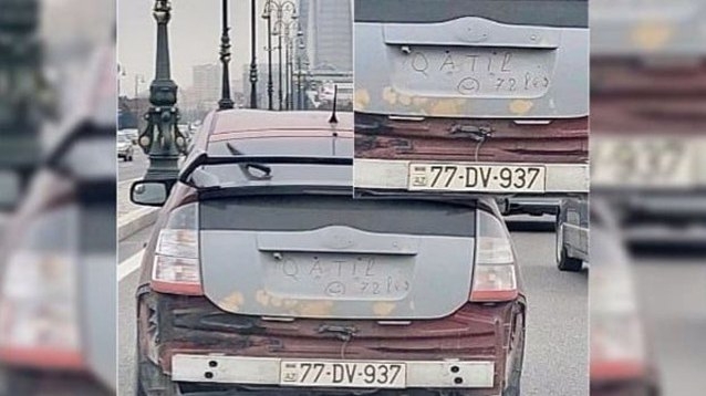 Prius'un arxasına yazdığı bu sözə görə SAXLANILDI