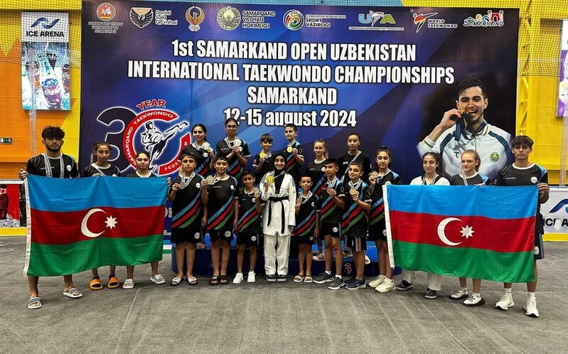 Azərbaycan taekvondoçuları Özbəkistanda 12 medal qazandılar