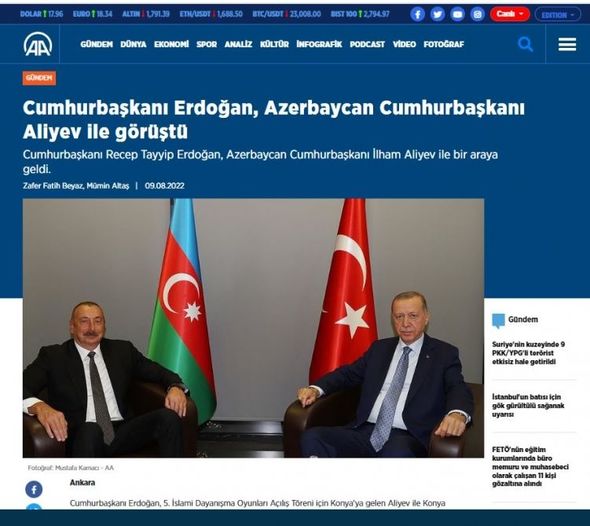 İlham Əliyevin Konyaya səfəri Türkiyə mediası tərəfindən geniş işıqlandırılıb - FOTO