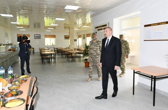 Prezident "N" saylı hərbi hissənin açılışında - YENİLƏNİB + FOTO