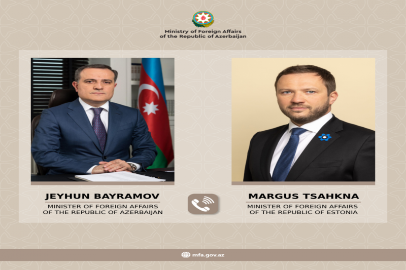 Ceyhun Bayramovun estoniyalı həmkarı ilə telefon danışığı olub</p> 
 <p>