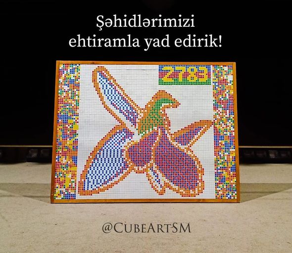 Kubik-rubiklə şəhidlərin rəsmini yaradan gənc: "Onların xatirəsinə sərgi keçirmək istərdim" - MÜSAHİBƏ + FOTO