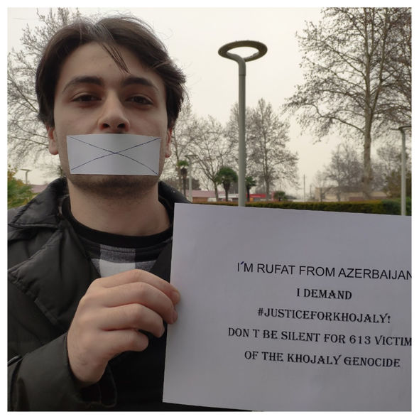 Azərbaycan könüllüləri dünyanı Xocalı soyqırımına səssiz qalmamağa çağırıb - FOTO 