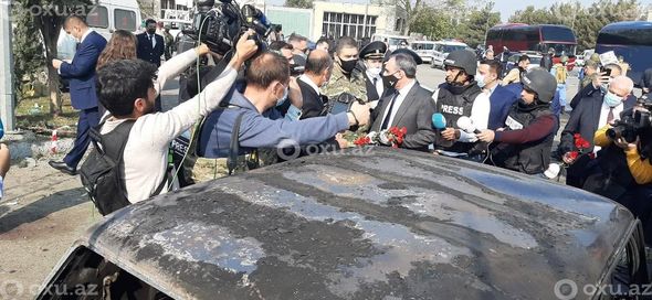 Diplomatik korpusun nümayəndələri Bərdədə - FOTO