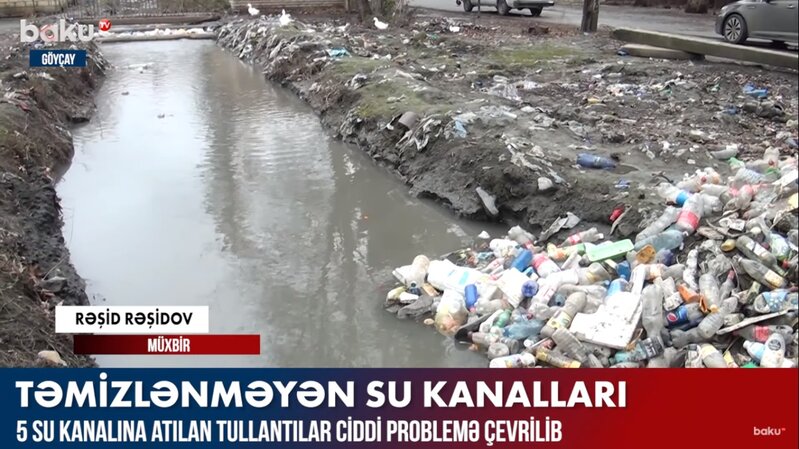 Cürbəcür tullantılarla çirkəndirilən su kanalları niyə təmizlənmir? - VİDEO