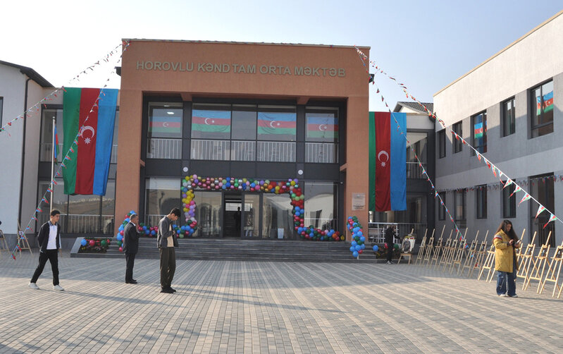 Horovlu kənd məktəbi fəaliyyətə başladı - FOTOLAR