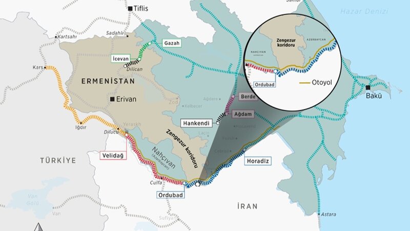 Sərhədlə bağlı ŞOK ADDIM: Naxçıvana quru yolu bu istiqamətdən açılır