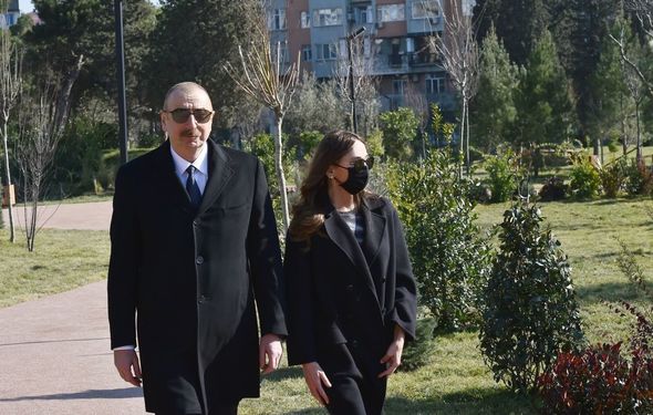İlham Əliyev və Mehriban Əliyeva Yasamalda parkın açılışında - YENİLƏNİB+FOTO/VİDEO
