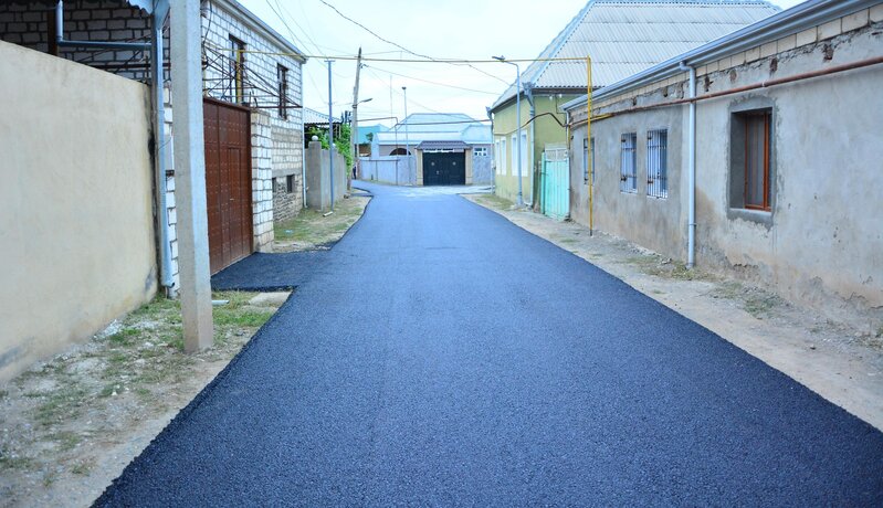 Ağstafa şəhərinin yol-nəqliyyat infrastrukturu yenilənir - FOTOLAR