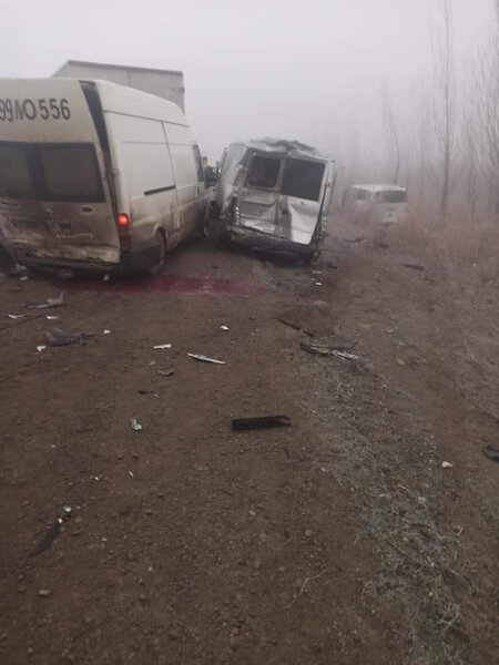 Bakı - Qazax yolu buz bağladı, zəncirvari qəza oldu
