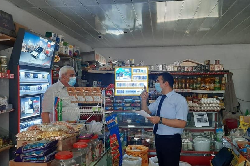 "Araz supermarket"in 7 mağazasında karantin qaydaları pozuldu