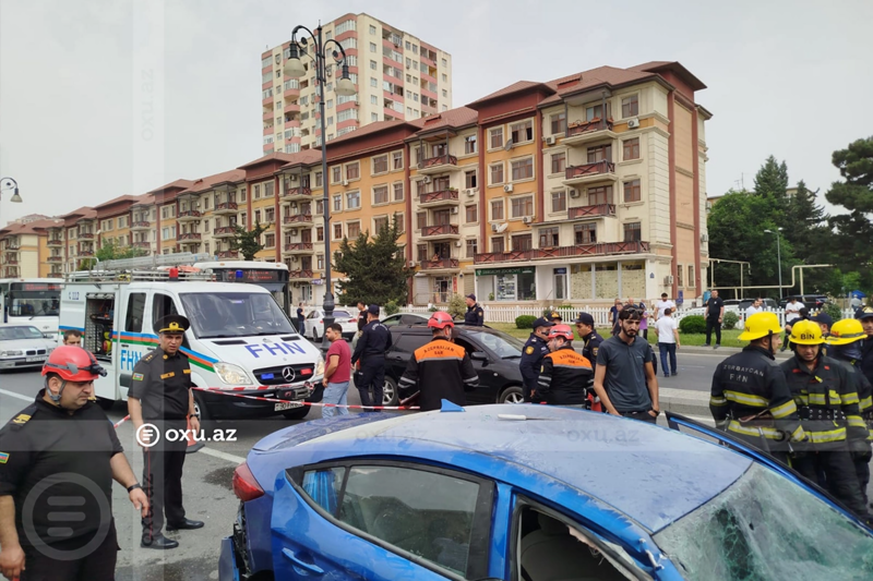 Bakıda dönərçi 'Rent a Car' maşını ilə qəzaya düşüb öldü - FOTOLAR