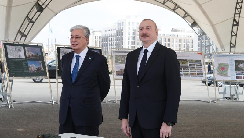 Qazaxıstan Prezidenti Füzuli şəhərinin Baş planı ilə tanış olub - FOTOLAR