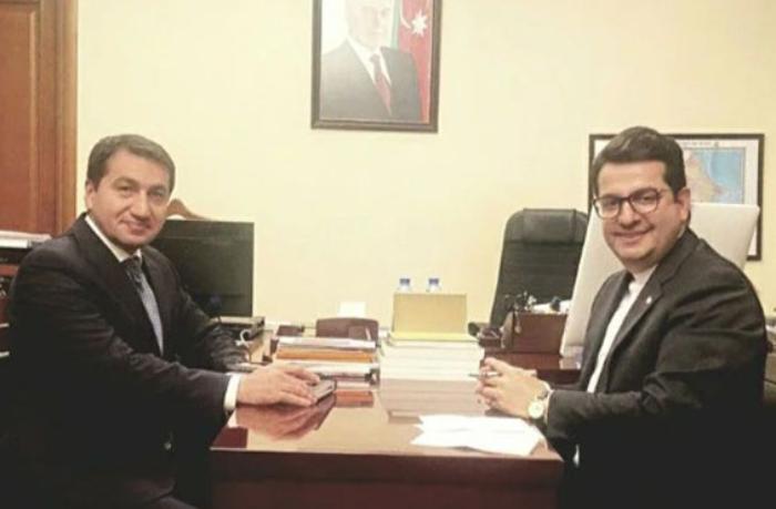 Hikmət Hacıyev İran səfiri ilə görüşdü