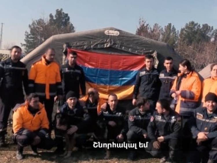 Çavuşoğlu erməni xilasedicilərə ermənicə TƏŞƏKKÜR ETDİ - FOTO