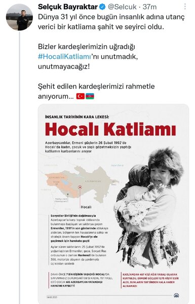 Bayraqdardan Xocalı PAYLAŞIMI - FOTO
