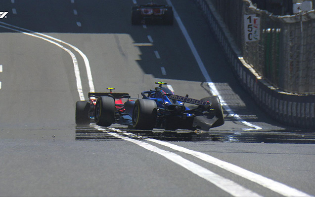 Formula 1 pilotu qəza törətdi, yarışdan kənarda qaldı - FOTO