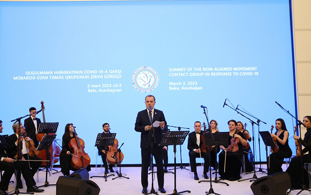 Zirvə görüşünün iştirakçılarının şərəfinə ziyafət verildi - FOTOLAR
